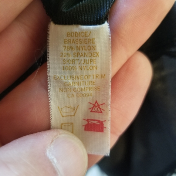 Night Gown Slip Long Dress Kayser Canada Medium Black Spaghetti Strap V Neck - Picture 7 of 9